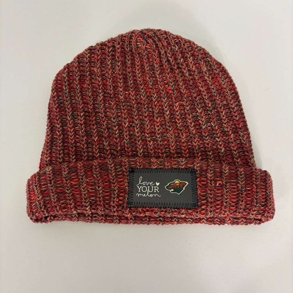 Love Your Melon x Minnesota Wild Hockey Red Cuffed Winter‎ Hat Unisex